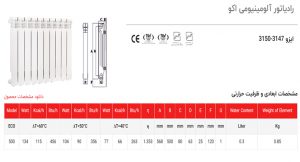 کاتالوگ رادیاتور آلومینیومی اکو